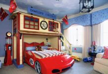 Интересное оформление детской для мальчика