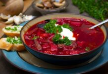 Борщ: калорийность в зависимости от составляющих