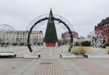 На площади Ленина начали устанавливать инсталляции «2026»