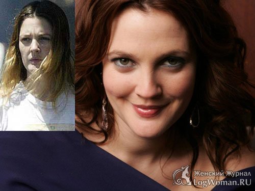 Знаменитости без макияжа - Drew Barrymore Знаменитости без макияжа - Drew Barrymore