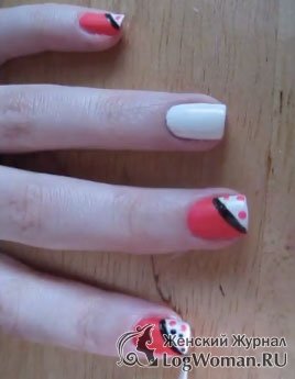 Покраска ногтей в стиле Hello Kitty Покраска ногтей в стиле Hello Kitty