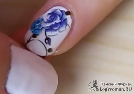 Цветы на ногтях Цветы на ногтях