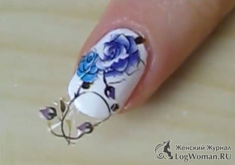 Цветы на ногтях Цветы на ногтях