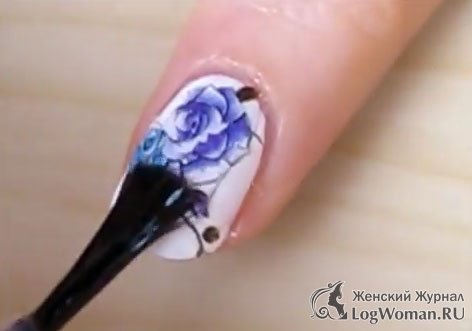 Цветы на ногтях Цветы на ногтях