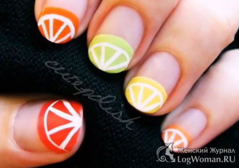 Летний маникюр - Лимонные ногти!