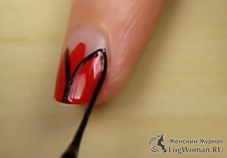 Тюльпаны на ногтях