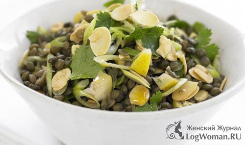 Чечевица салат с лимоном и миндалем Чечевица салат с лимоном и миндалем