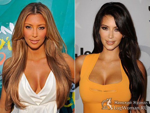 Ким Кардашьян: из блондинки в брюнетку Ким Кардашьян: из блондинки в брюнетку