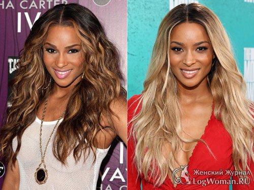 Ciara: из коричневого в русый Ciara: из коричневого в русый