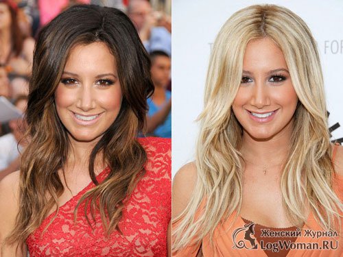 Эшли Тисдейл: из брюнетки в блондинку Эшли Тисдейл: из брюнетки в блондинку