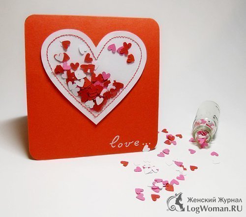 Валентинка Сердца в сердце Валентинка Сердца в сердце