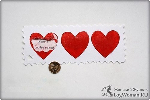 Открытка валентинка в стиле лотерейных билетов Открытка валентинка в стиле лотерейных билетов