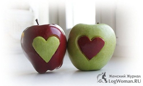Съедобной валентинки с яблоками Съедобной валентинки с яблоками