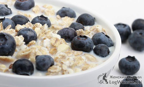 Овсянка и черника