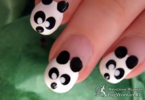Маникюр панда Маникюр панда