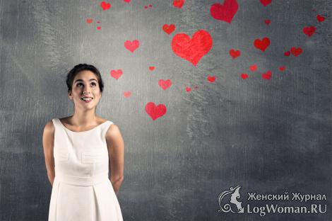 Девушка и сердечки Девушка и сердечки