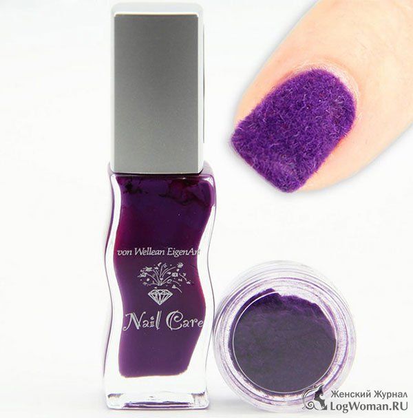 Вельветовый эффект на ногтях