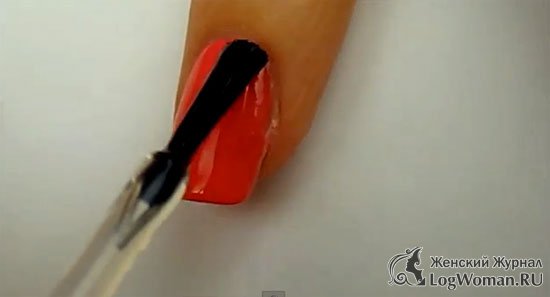 Красим ногти оранжевым
