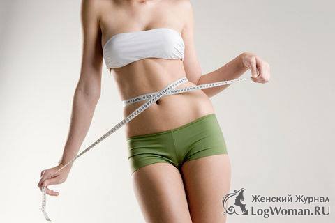 Девушка с метром вокруг талии