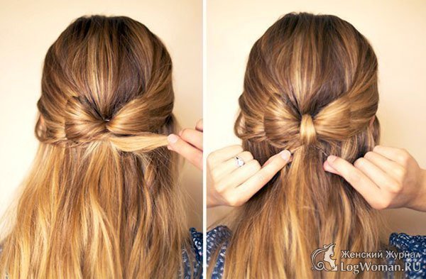 Прическа бантик