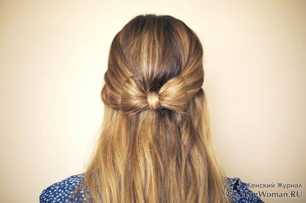 Прическа бантик