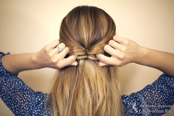Прическа бантик