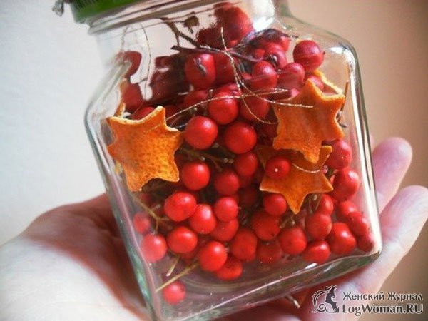 Декор из апельсиновых корок