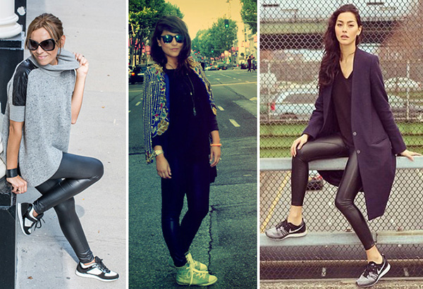 Кроссовки с леггинсами или джеггинсами