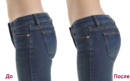 Корректирующие женские трусики пуш-ап до и после Корректирующие женские трусики пуш-ап до и после