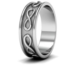 Обручальное кольцо из серебра с узором Обручальное кольцо из серебра с узором
