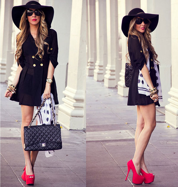 Какое платье подойдет к красным туфлям