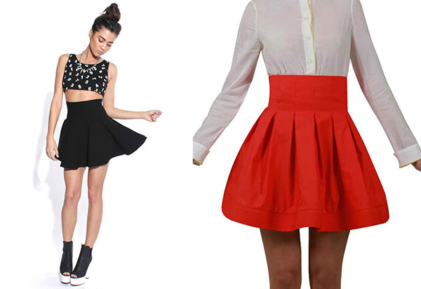 Юбка с завышенной талией