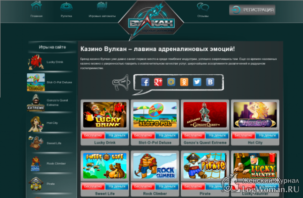 Лучший выбор онлайн слотов в казино Вулкан